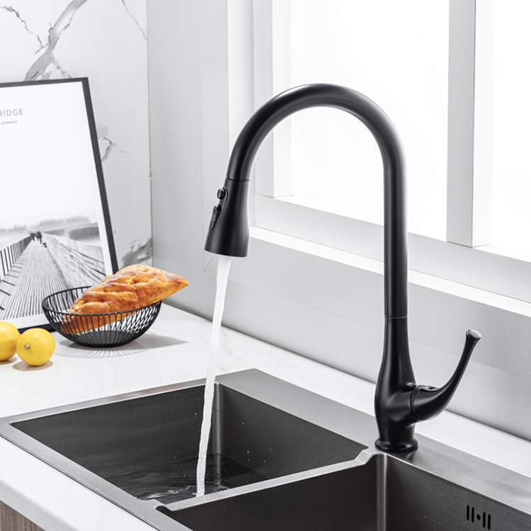 El grifo caliente del fregadero de cocina de la venta 2022 con saca la cocina de cobre amarillo del grifo del rociador