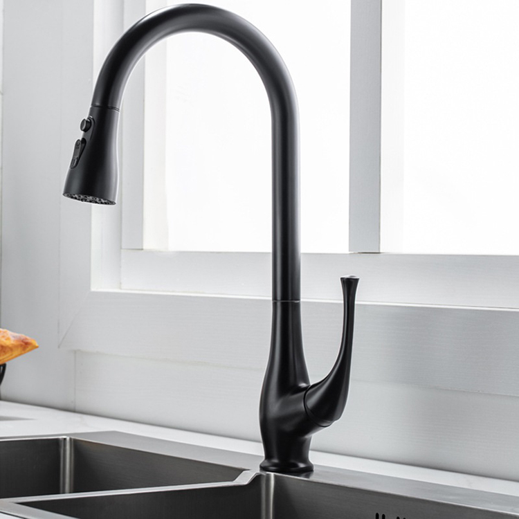 El grifo caliente del fregadero de cocina de la venta 2022 con saca la cocina de cobre amarillo del grifo del rociador