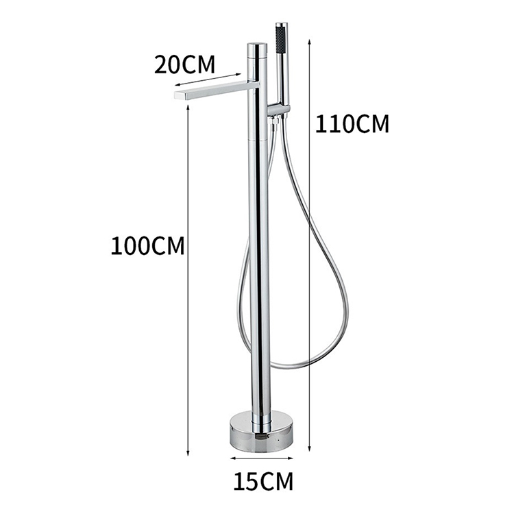 Mezclador de agua para bañera contemporáneo, grifo para bañera de pie, relleno para bañera, grifo independiente