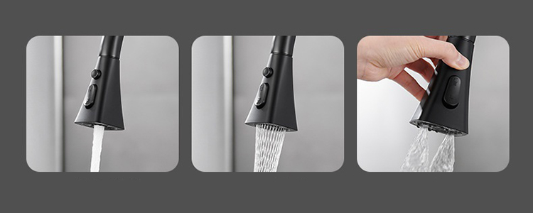 Grifos mezcladores de cocina fríos y calientes Grifos de fregadero de cocina con rociador abatible
