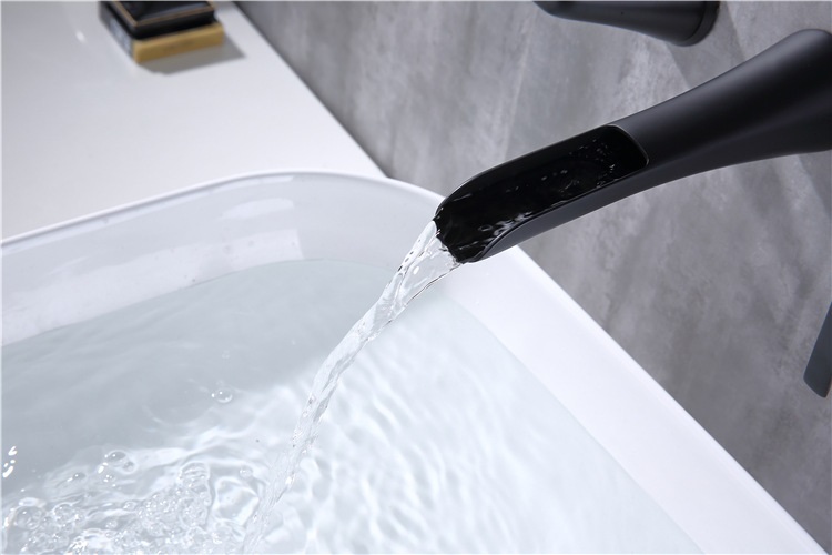 Mezclador de grifo de lavabo de baño oculto de 3 orificios