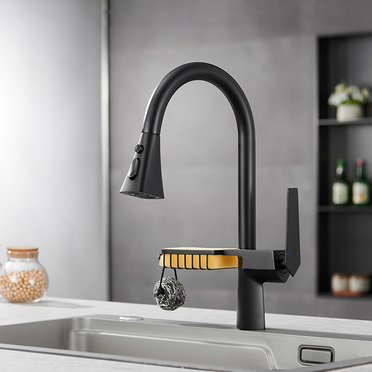 Grifos mezcladores de cocina fríos y calientes Grifos de fregadero de cocina con rociador abatible