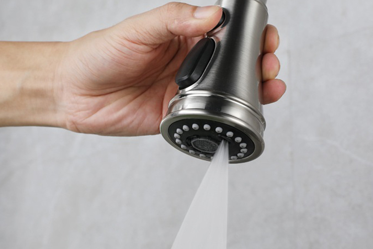 Mezclador de agua de cocina retráctil, grifo de cocina abatible de acero inoxidable 304
