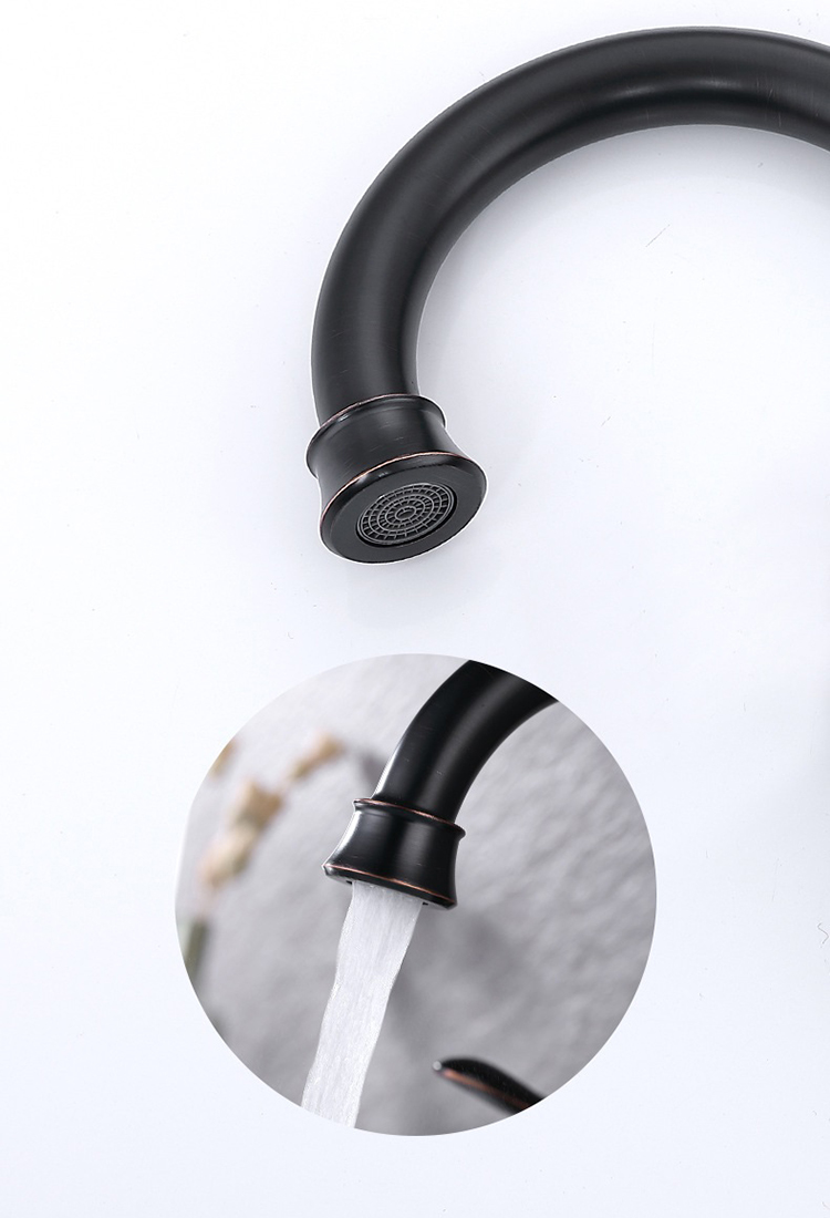 Grifo de baño con función de agua fría y caliente de acero inoxidable de fábrica Kaiping, grifo de lavabo central de 4 pulgadas, 2 manijas